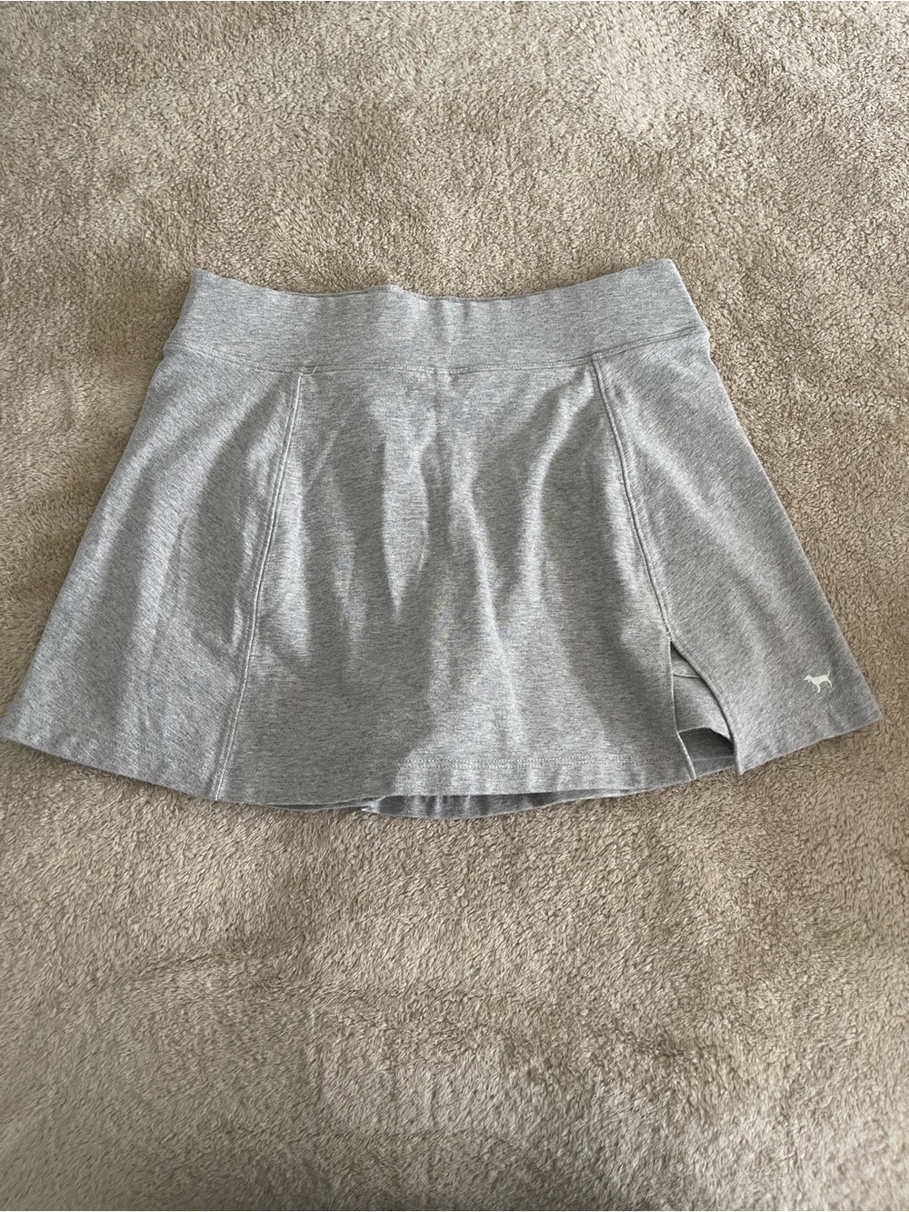 PINK Victoria's Secret Gray Athletic Mini Skirt with Side Slit